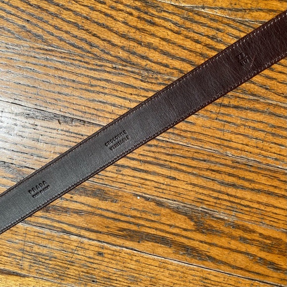 Vintage Prada Crocodile Veritable Brown Belt - Picture 5 of 9